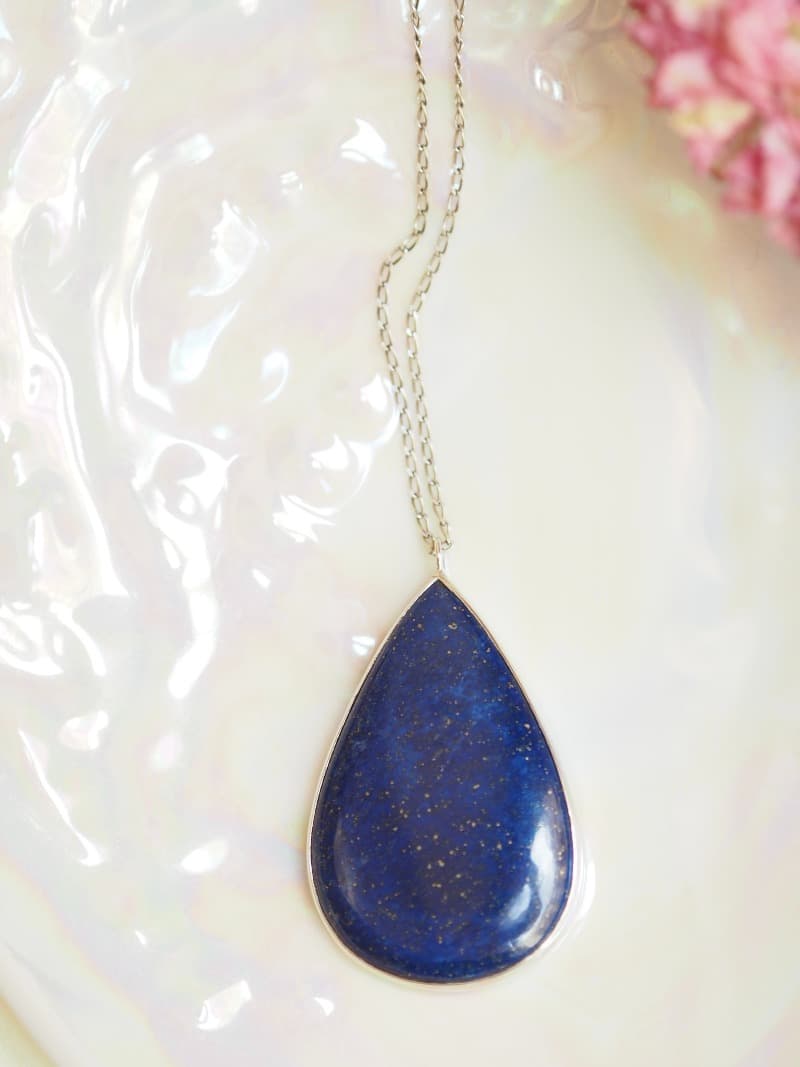 4 Stribrny nahrdelnik Lapis Lazuli top