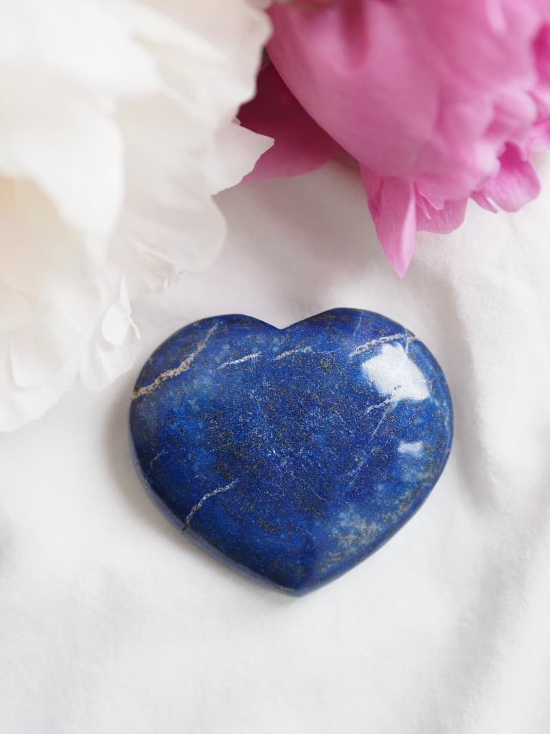 Hmatka Lapis Lazuli, AAA, srdce leštěné, 125 g