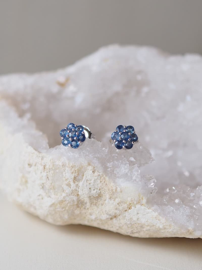 25 Stribrne nausnice Safir