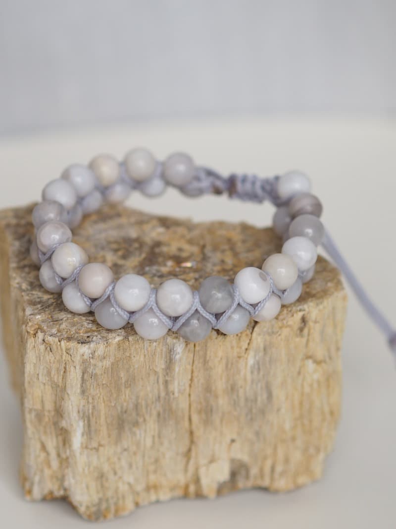 9 Naramek shamballa z mineralu Achat