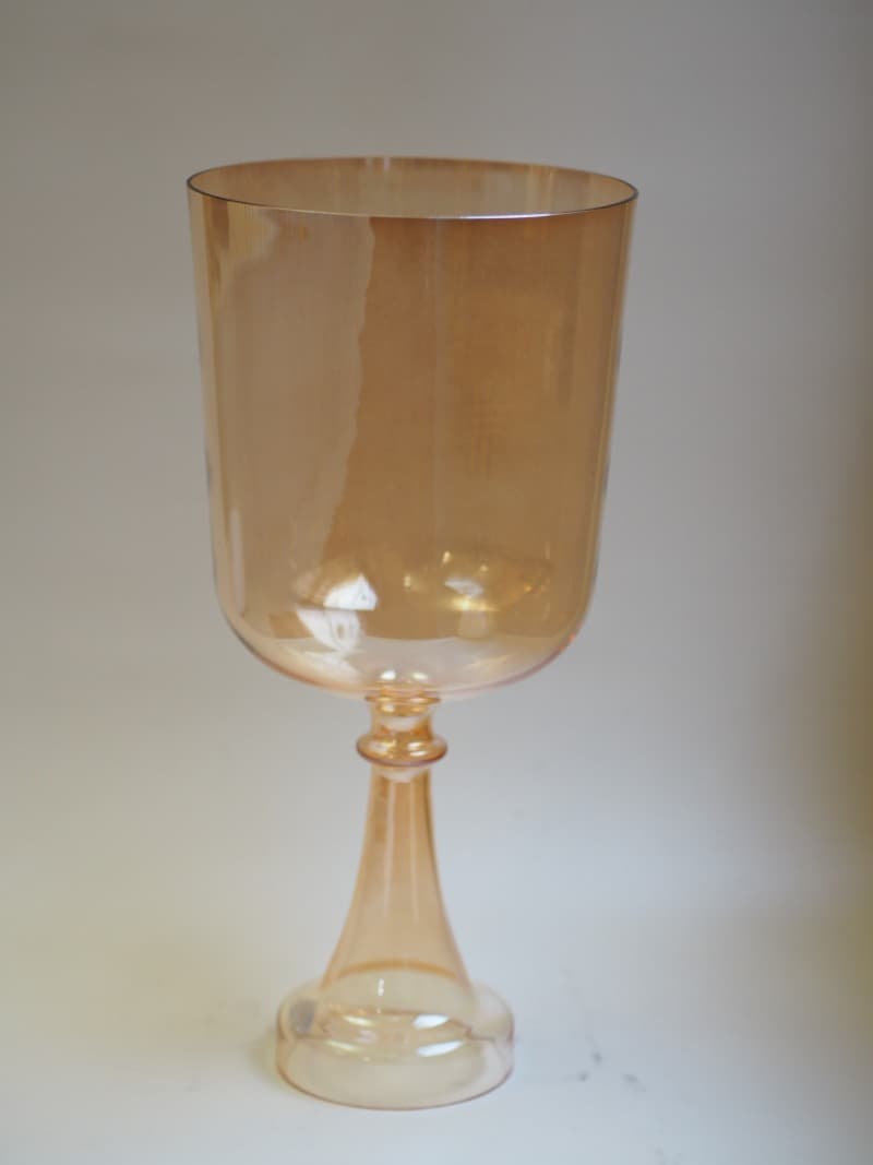 Křišťálový alchymický zpívající kalich - průměr 18 cm, 432 Hz, 7. čakra, 3. oktáva