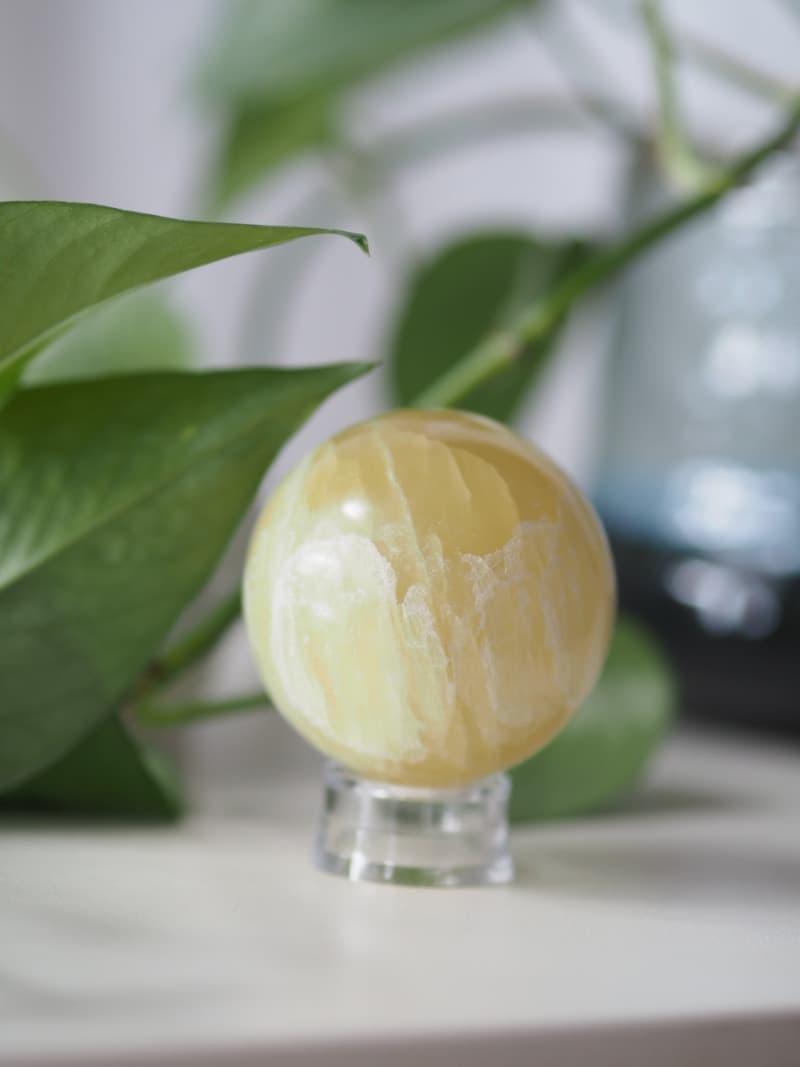 Kalcit Lemon koule 6 cm