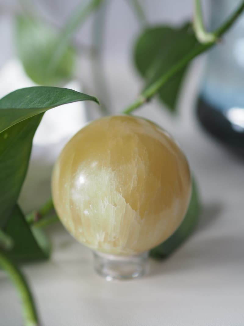 Kalcit Lemon koule 7 cm